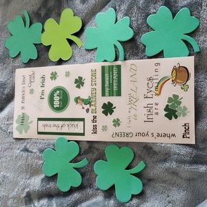 4/$12 St. Patrick's Day Stickers and Shamrocks Scrapbooking